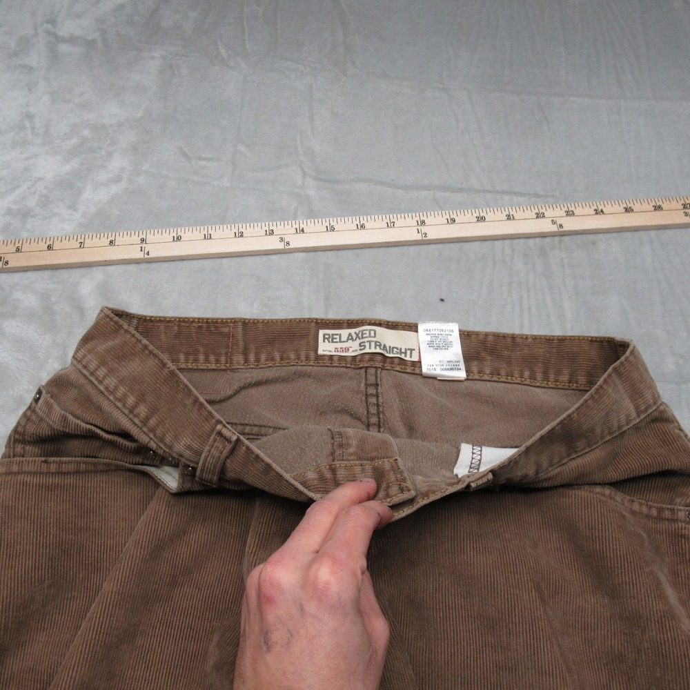 Levis 559 Baggy Pants Mens 34x32 Brown Corduroy Relaxed Fit Straight‎ Leg VTG - Picture 6 of 13